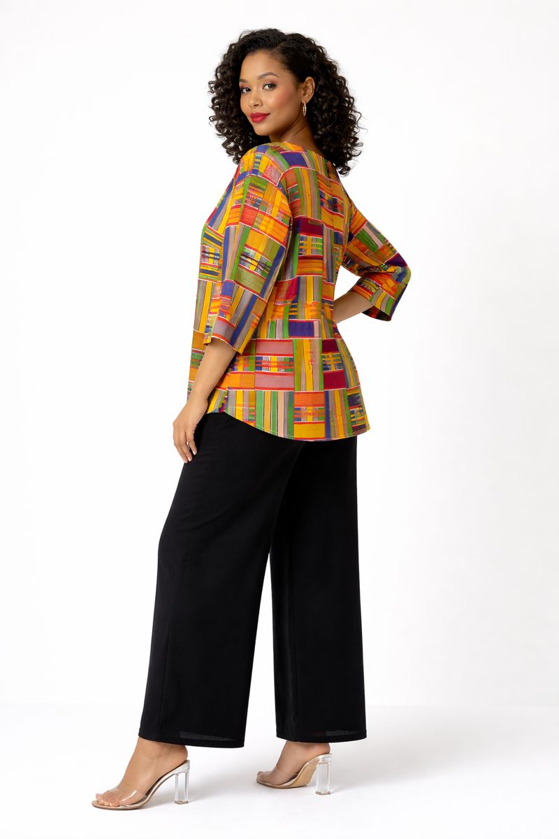 African Print Patchwork Top