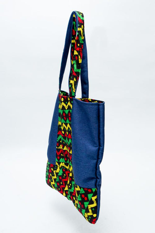 African Handcrafted Ankara Print Tote Bag - Elim