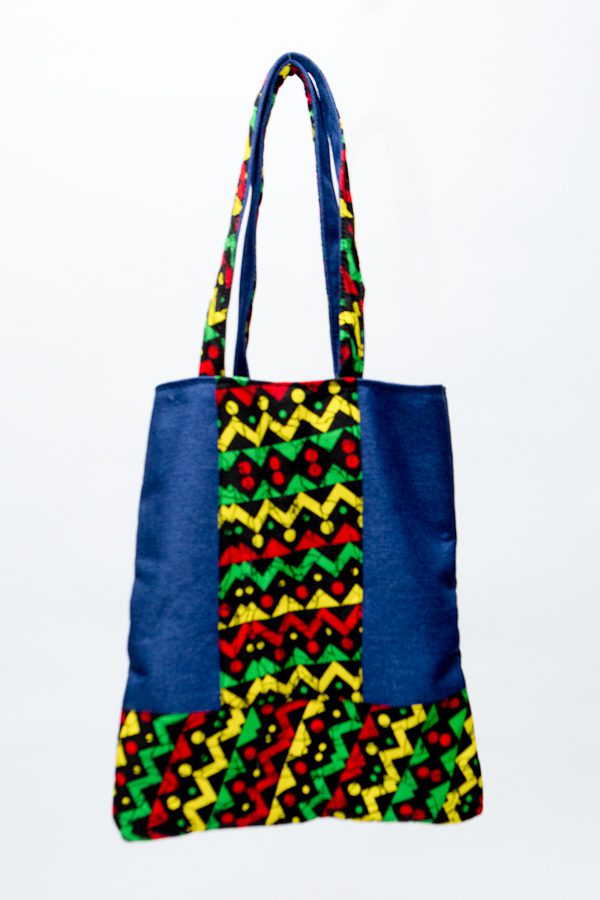 African Handcrafted Ankara Print Tote Bag - Elim