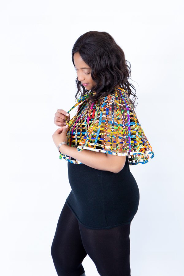 Alex Woven Rainbow African Ankara Print Cape