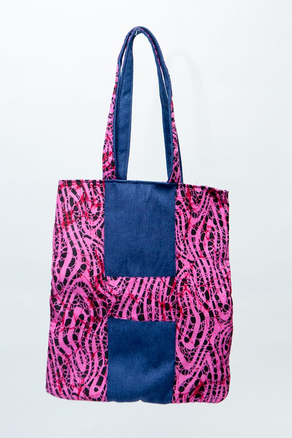 African Handcrafted Ankara Print Tote Bag - Nini