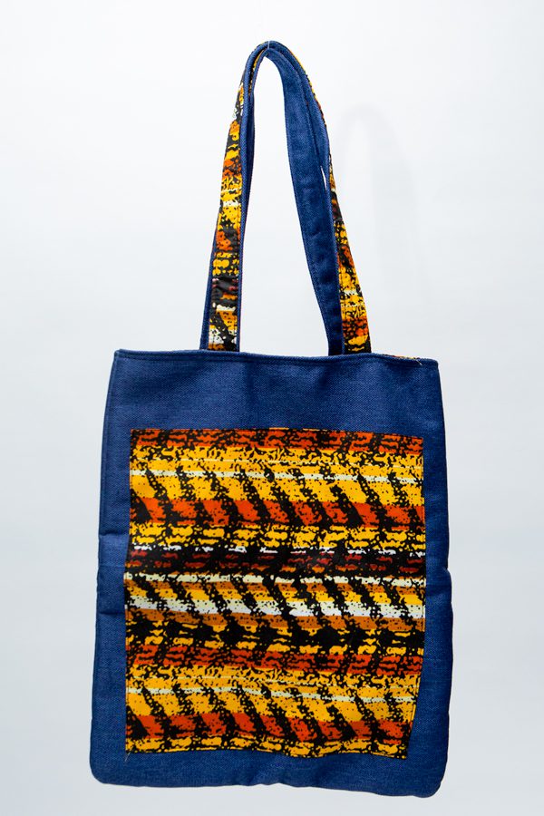 African Handcrafted Ankara Print Tote Bag - Sika