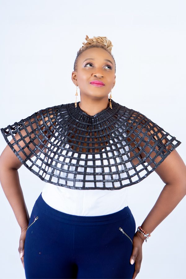 Alex Woven Jet Black African Ankara Print Cape