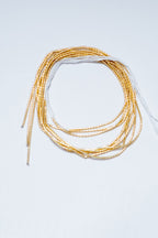 Handmade African Waist Beads with Thread Ties- Gold
