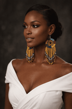Kylie Dream Catcher Kenyan Beaded Earrings
