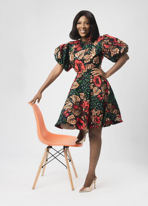 Alluring Colourful Floral Ankara Beautiful African Dress