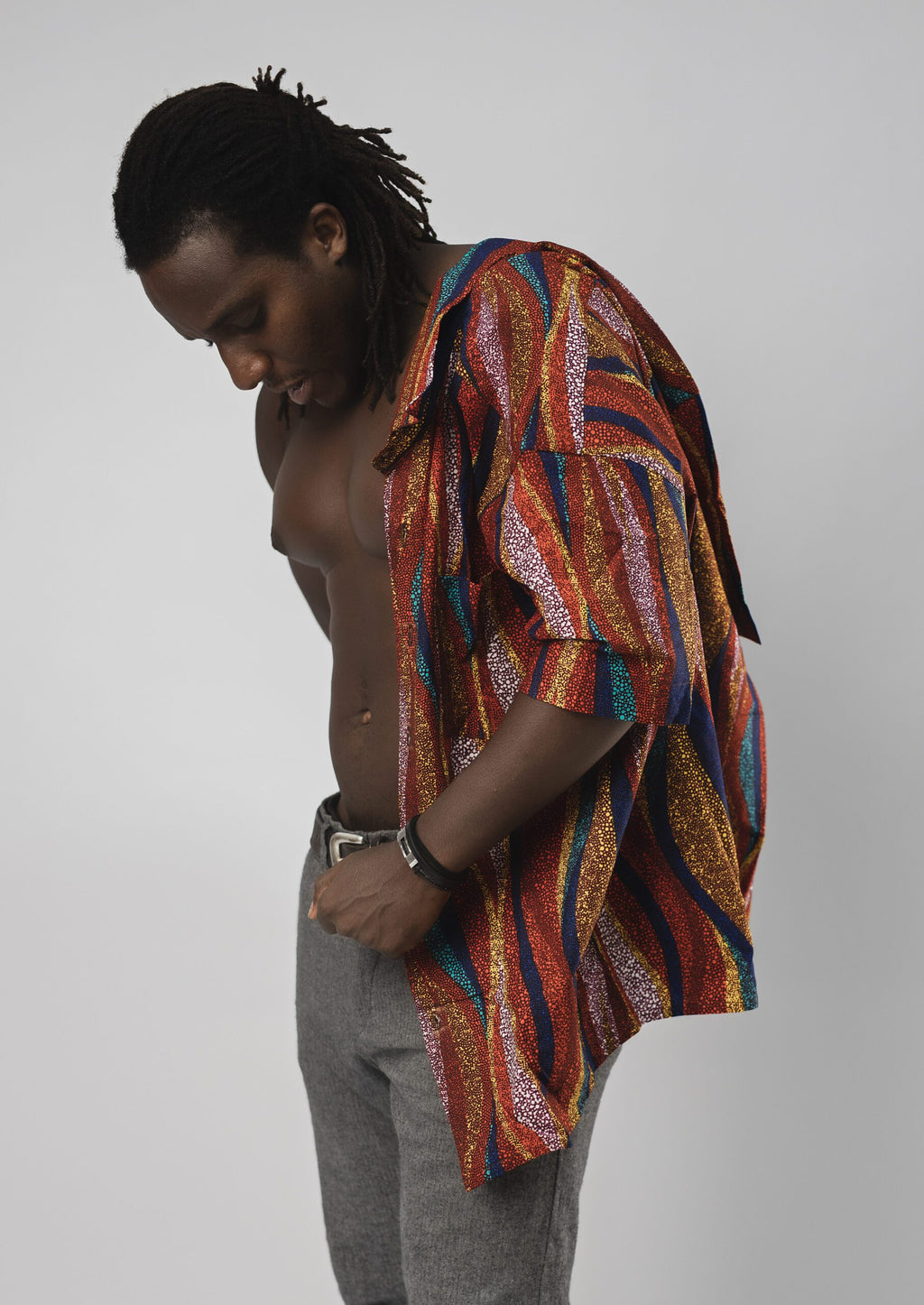 Rainbow African Ankara Best Customisable Stylish Men Shirt