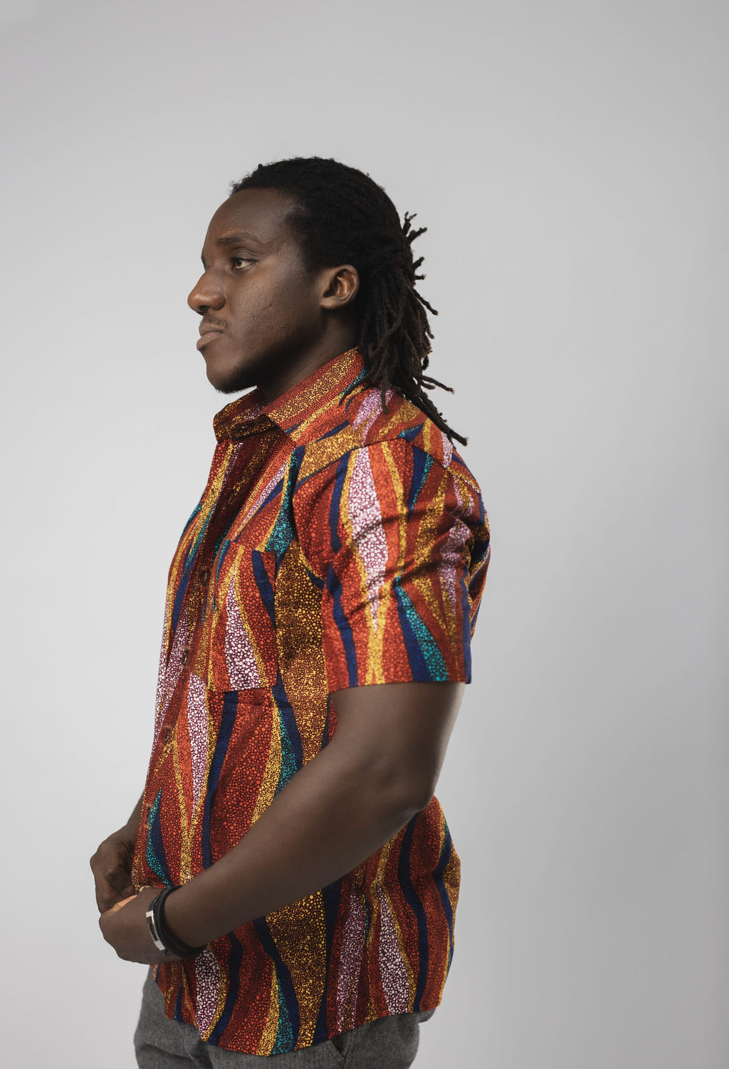 Rainbow African Ankara Best Customisable Stylish Men Shirt