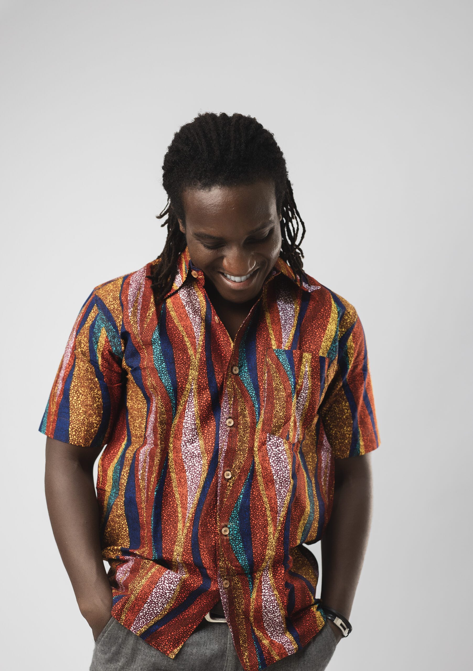 Rainbow African Ankara Best Customisable Stylish Men Shirt