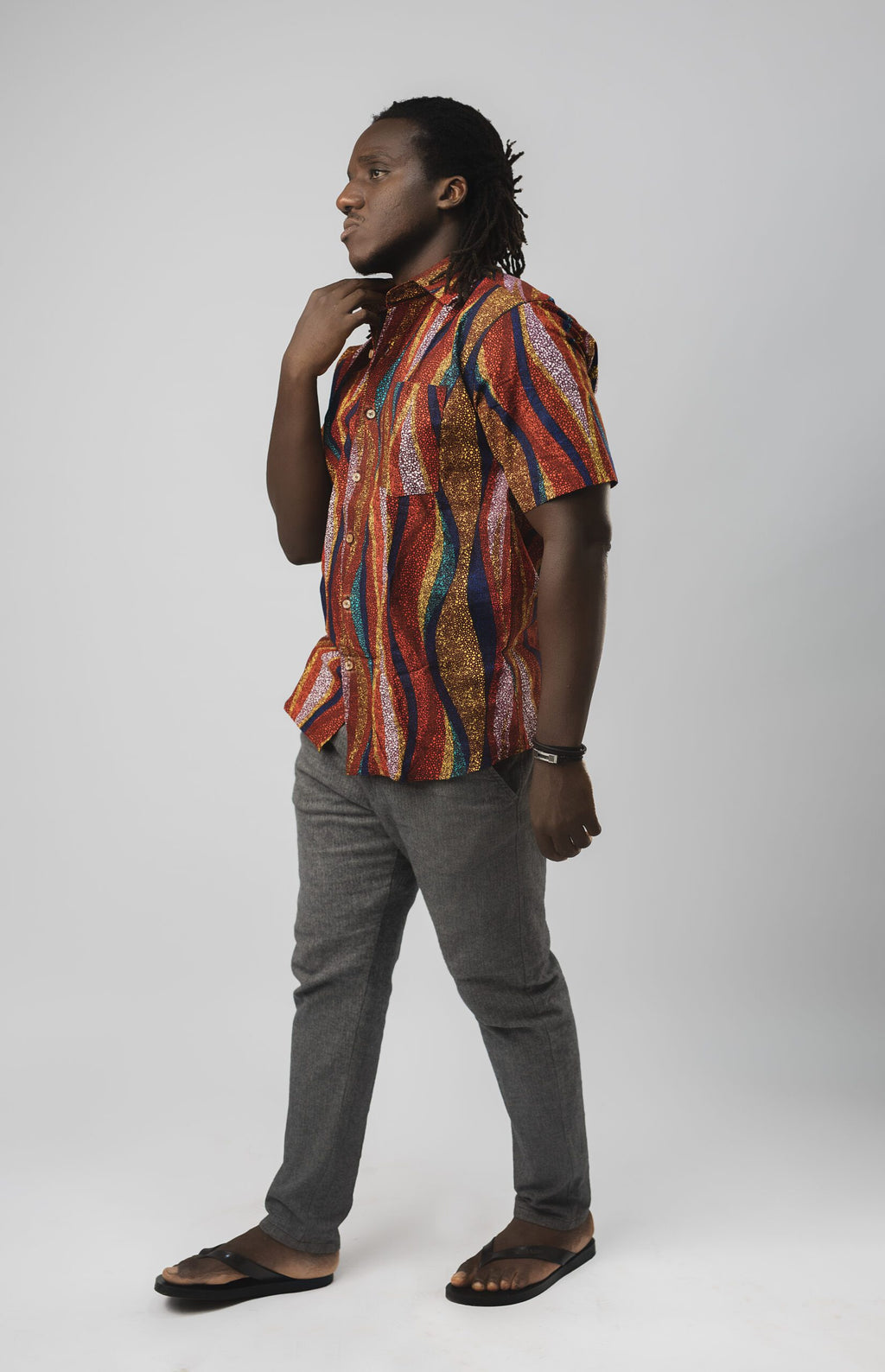 Rainbow African Ankara Best Customisable Stylish Men Shirt