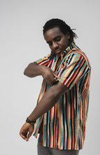 Rainbow Striped African Best Customisable Stylish Shirt