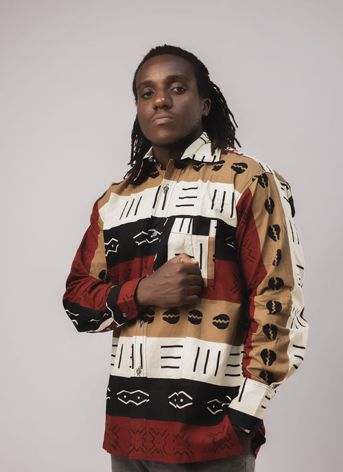 African Print Best Customisable Stylish Long Sleeve Shirt