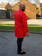 Idir Red & Black African Embroidery Shirt