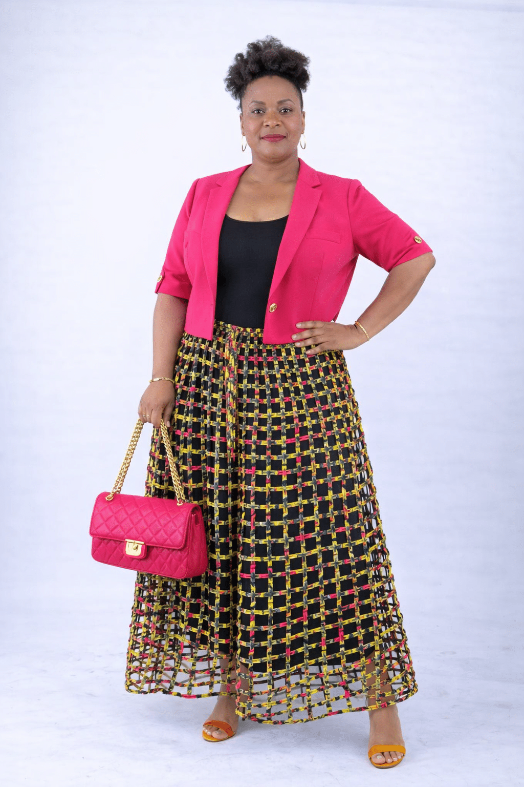 Weaved Stylish African Mix Ankara Print Skirt