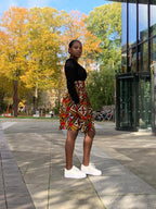 Makena High-Waisted Ankara Skirt