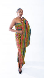 Sina Beautiful Leopard Print Ankara Cape Style Coat