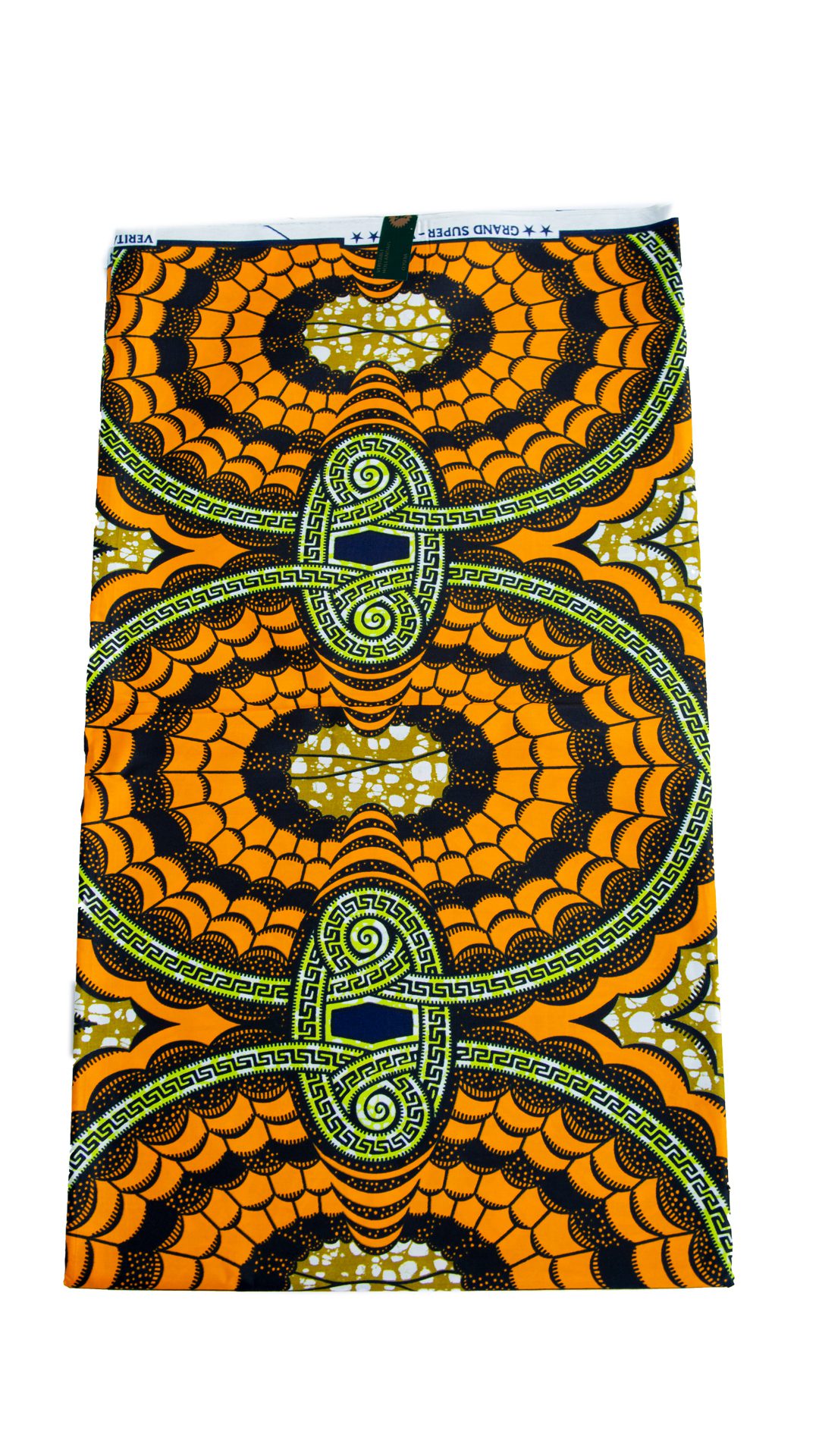 Highest Quality African Orange Illusion Super Fabric