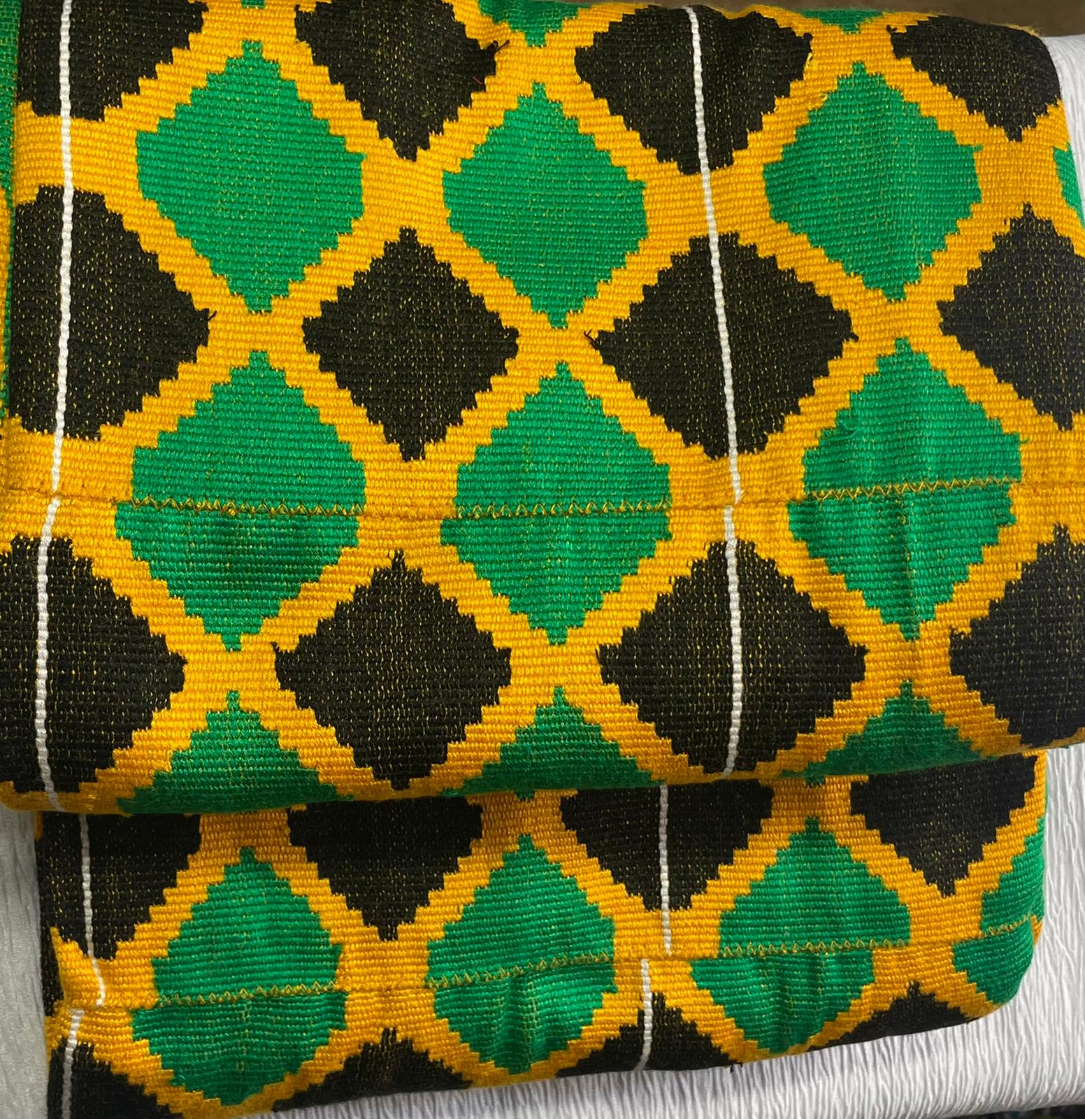 Jamaican Style Beautiful Authentic Handwoven Kente Cloth