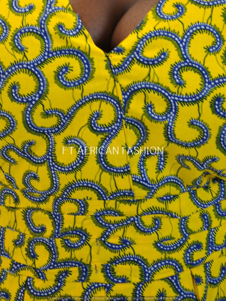 Yellow Ankara Print Maxi Dress
