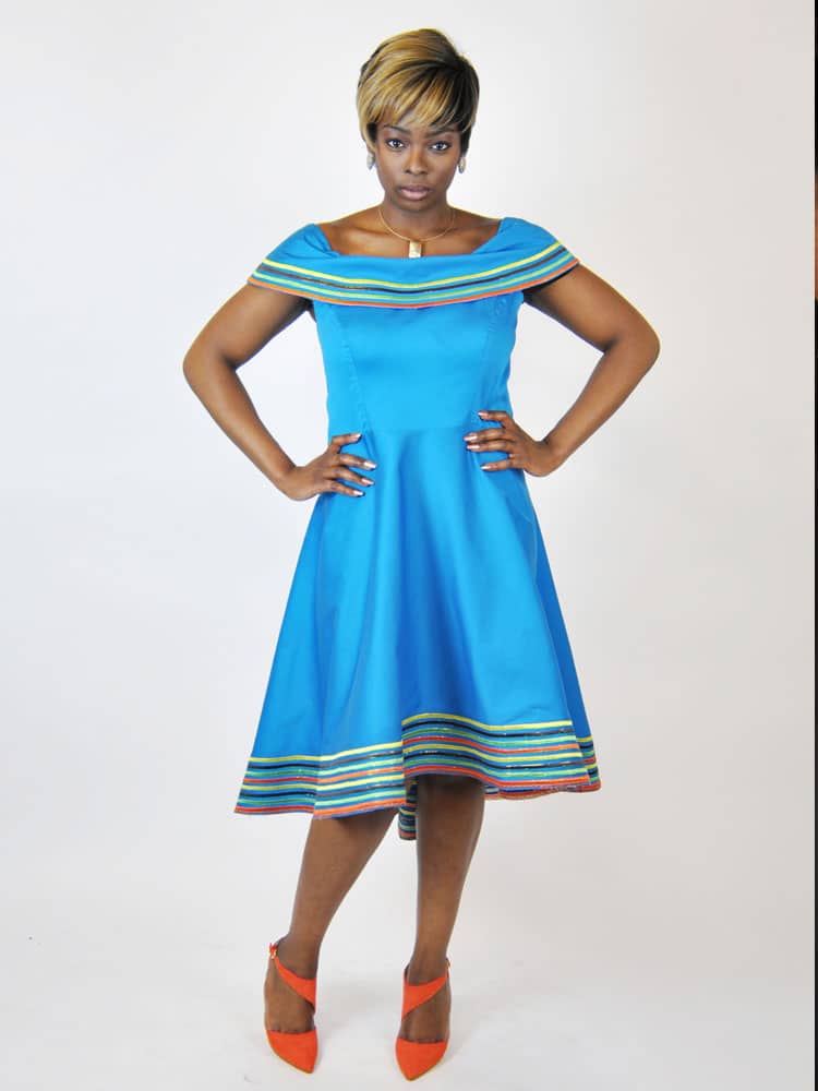 Light Blue Lila Skater Dress