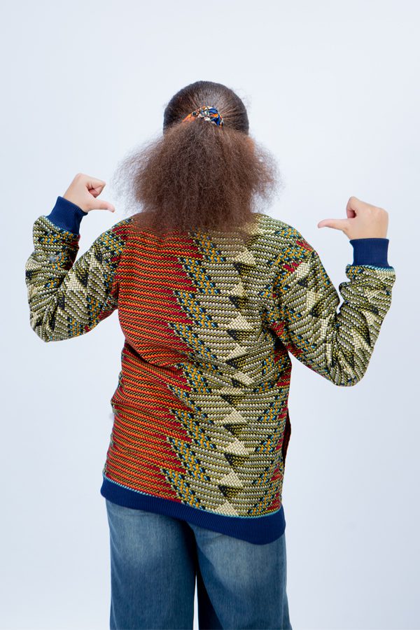Teens Unisex Abeba African Print Bomber Jacket