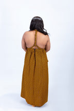 Alisia Infinity Maxi Dress in Mustard African Print