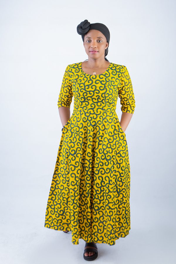 Mirembe African Ankara Print Quarter Sleeve Dress