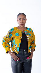Akinyi Ankara Cropped Floral Top