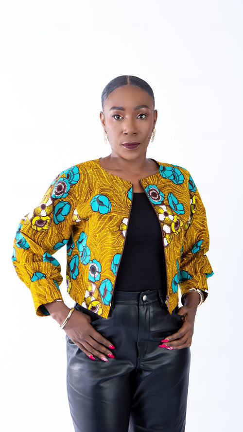 Akinyi Ankara Cropped Floral Top