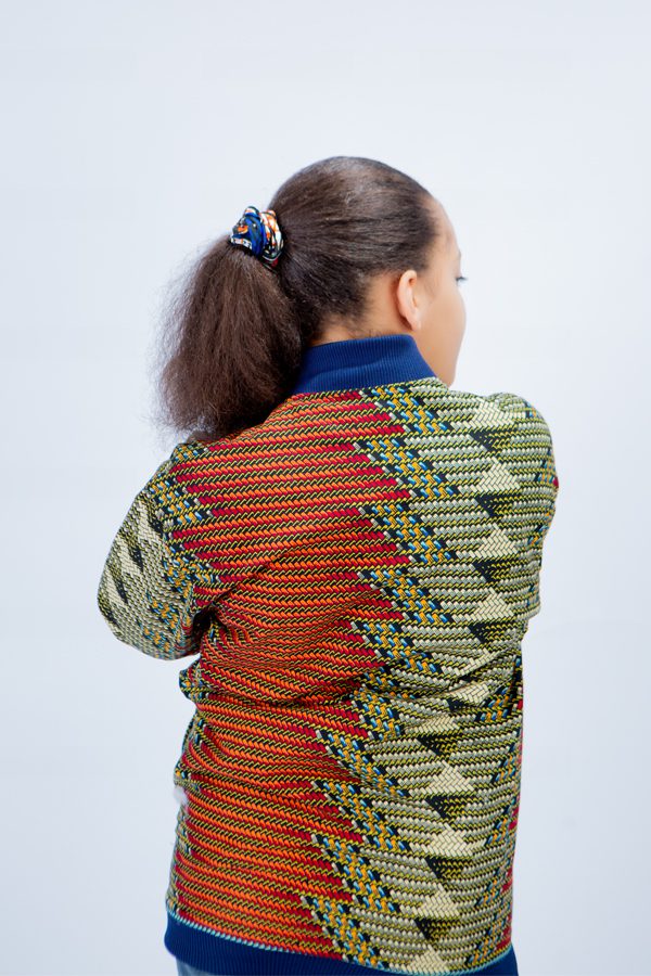 Teens Unisex Abeba African Print Bomber Jacket