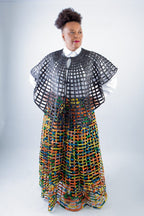 Byran Weaved Stylish African Mix Ankara Print Skirt