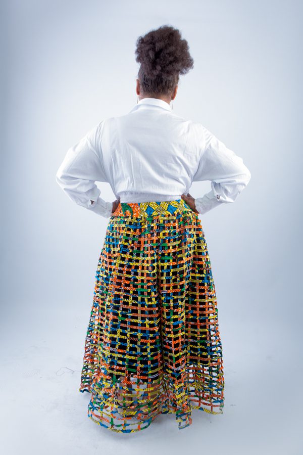 Byran Weaved Stylish African Mix Ankara Print Skirt