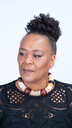 Oratilwe Earthy Big Beaded Shelled Necklace