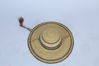 African Sun Hat Handmade Exquisitely in Ghana with Black Details