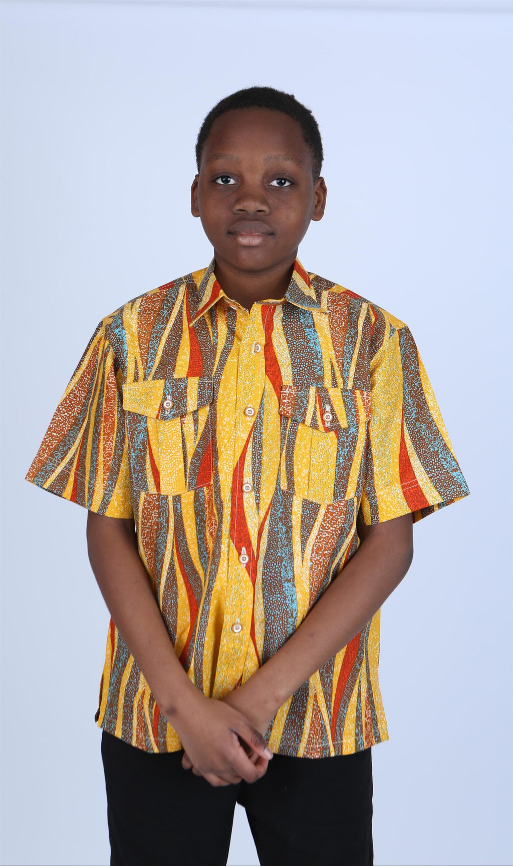Personalized Ankara Shirt for Kids – Handmade – Asane