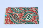 African Beautiful Red and Turquoise Pattern 6-yard Fabric