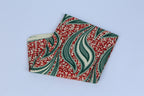 African Beautiful Red and Turquoise Pattern 6-yard Fabric