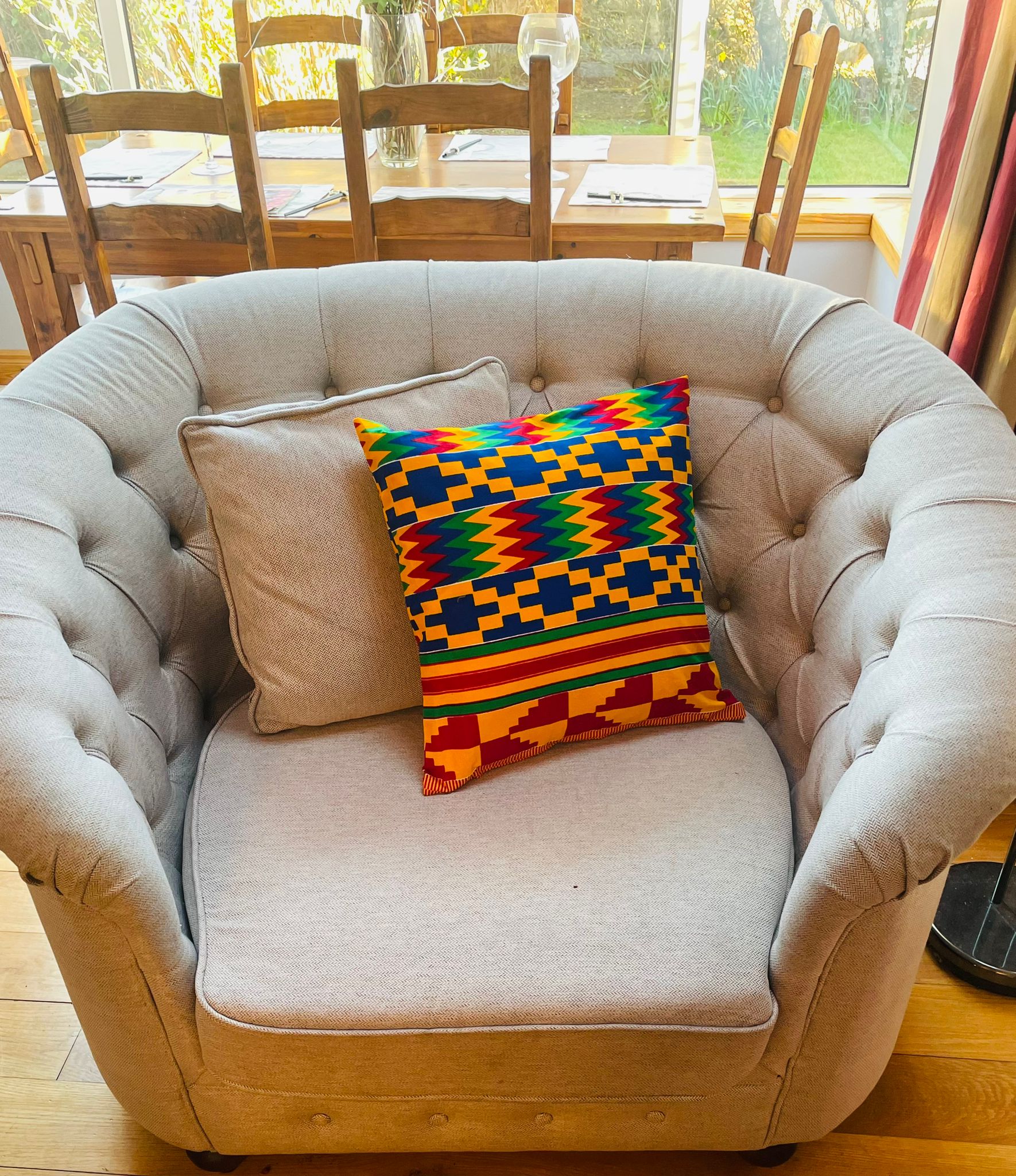 Dayo African Ankara Multicoloured Cushion Cover
