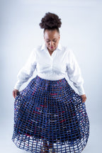 Duri Weaved Stylish African Mix Ankara Print Skirt