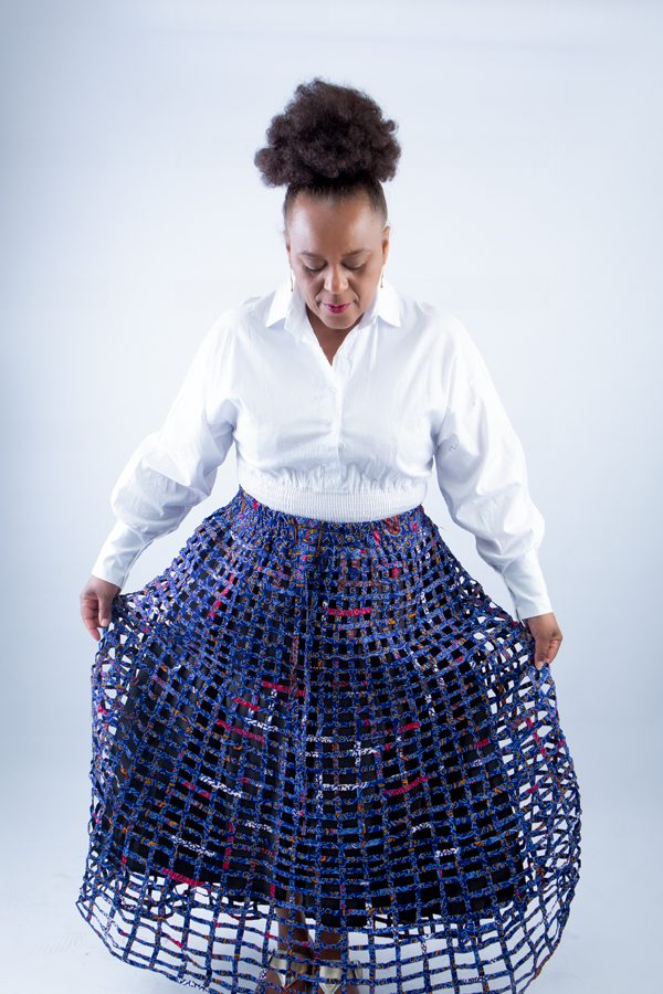 Duri Weaved Stylish African Mix Ankara Print Skirt