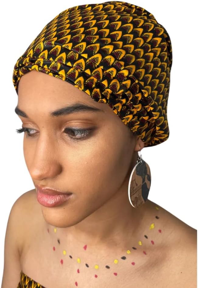 African Print Head Wrap and Earrings Set