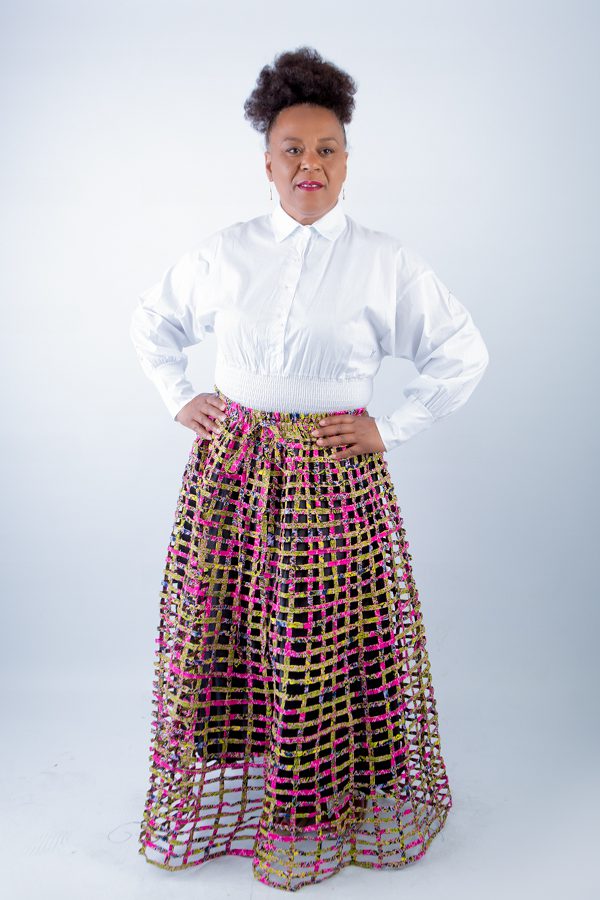 Solape Weaved Stylish African Mix Ankara Print Skirt