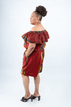Ankara Off-Shoulder Playsuit with Pockets