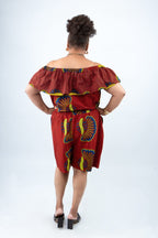 Ankara Off-Shoulder Playsuit with Pockets