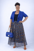 Duri Weaved Stylish African Mix Ankara Print Skirt