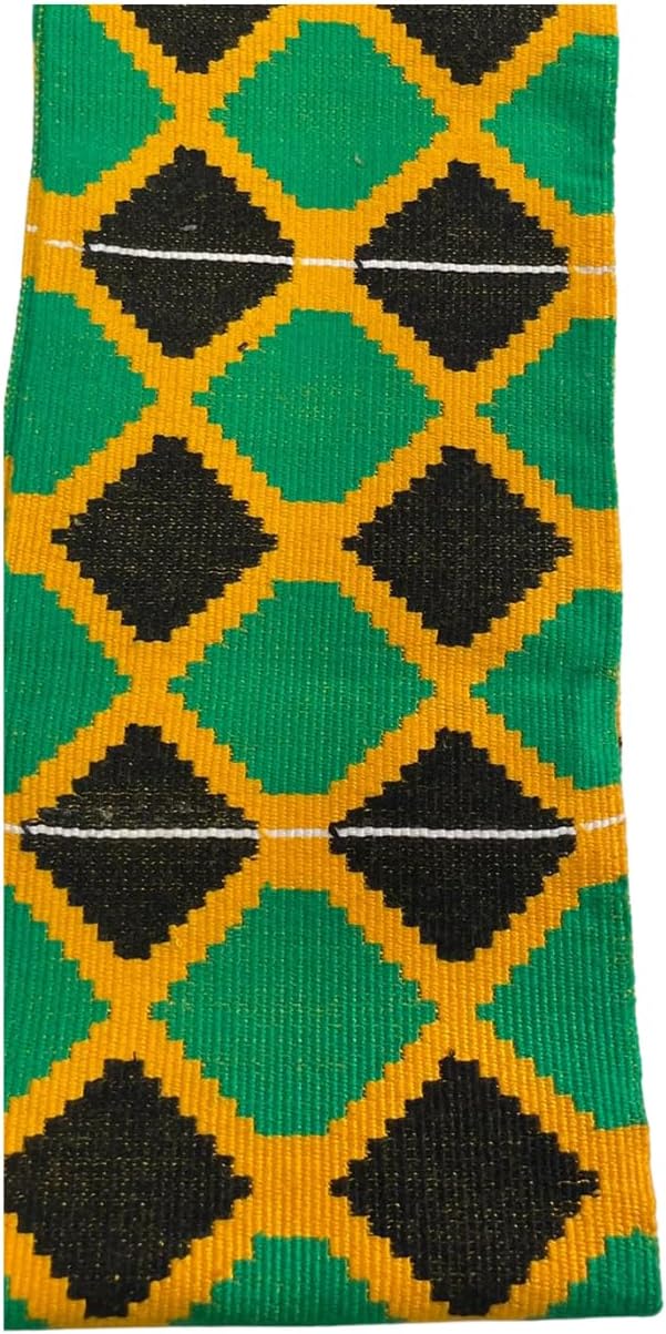 Green, Yellow & Black Handwoven Graduation Muffler / Stole