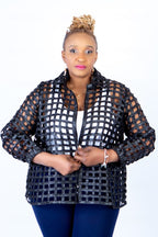 Ami Jet Black Ankara Weaved Waist-Length Overthrow