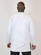 Cljo White & African Embroidery Occasion Shirt