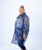 Blue Sue Ankara Weaved Mid Overthrow with Puff Sleeves