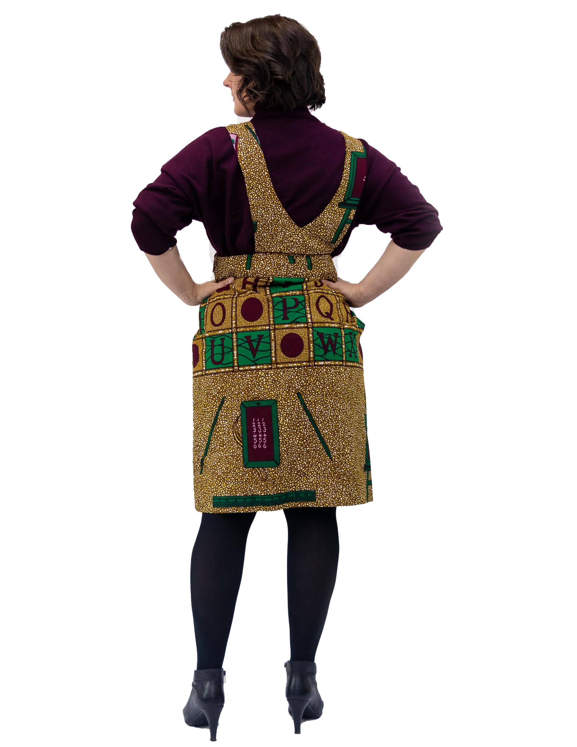 Lorisa African Kente Print Pinafore Dress